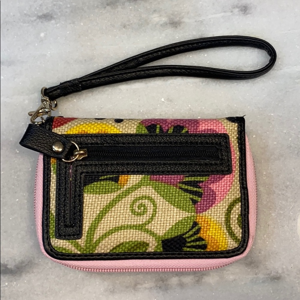 Spartina Pink and Black Wristlet